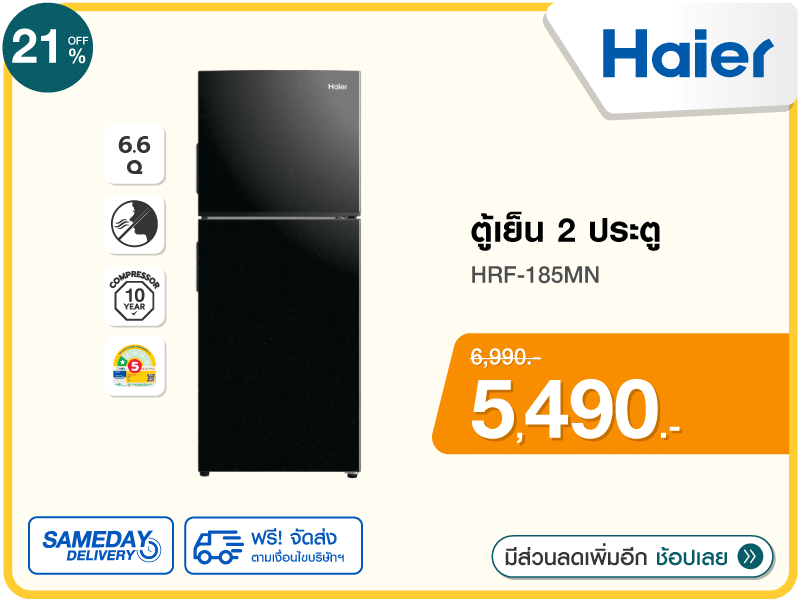 ตู้เย็น 2 ประตู HAIER