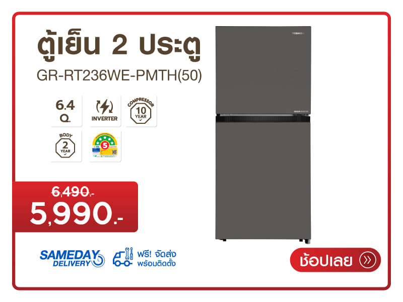 ตู้เย็น 2 ประตู TOSHIBA