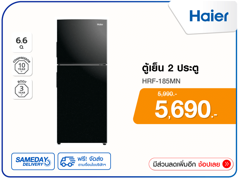 ตู้เย็น 2 ประตู HAIER