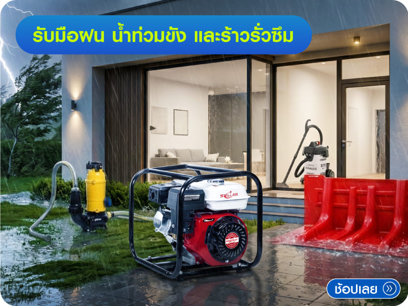 รับมือกับฝน น้ำท่วมขัง และร้าวรั่วซึม
