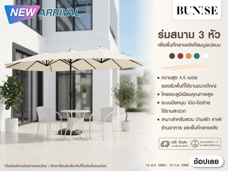 Triple Patio Umbrella