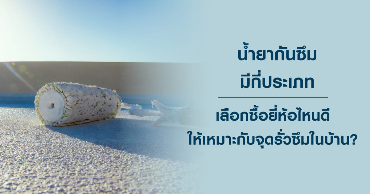 น้ำยากันซึม มีกี่ประเภท เลือกซื้อยี่ห้อไหนดีให้เหมาะกับจุดรั่วซึมในบ้าน?