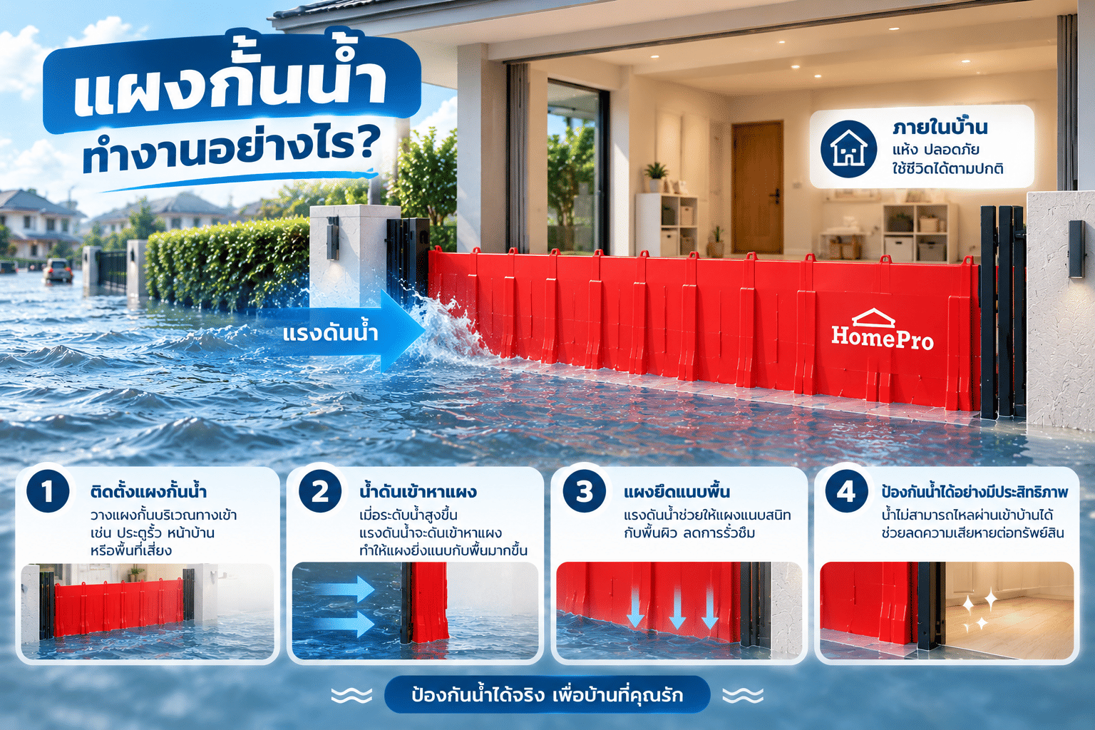 แผงกั้นน้ำทำงานอย่างไร