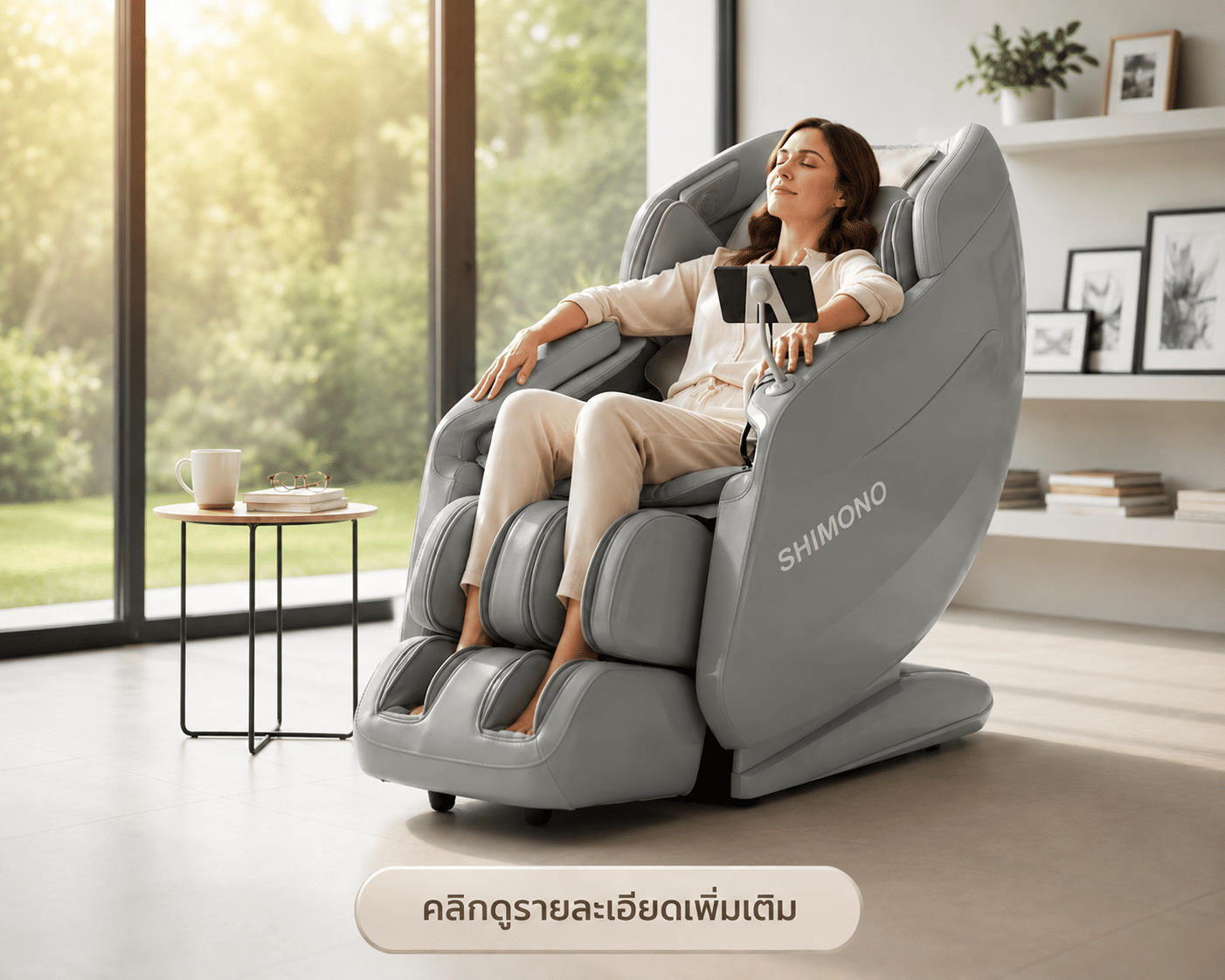 เก้าอี้นวดไฟฟ้า SHIMONO EC-3217B-S สี GREY