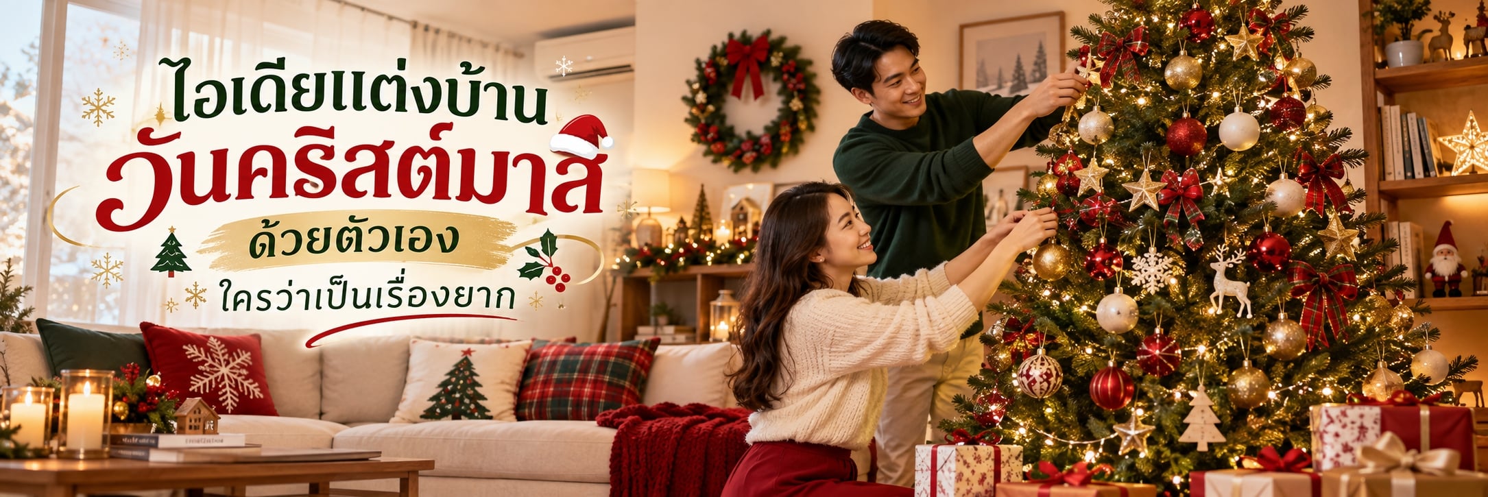 ไอเดียแต่งบ้านวันคริสต์มาสด้วยตัวเอง ใครว่าเป็นเรื่องยาก