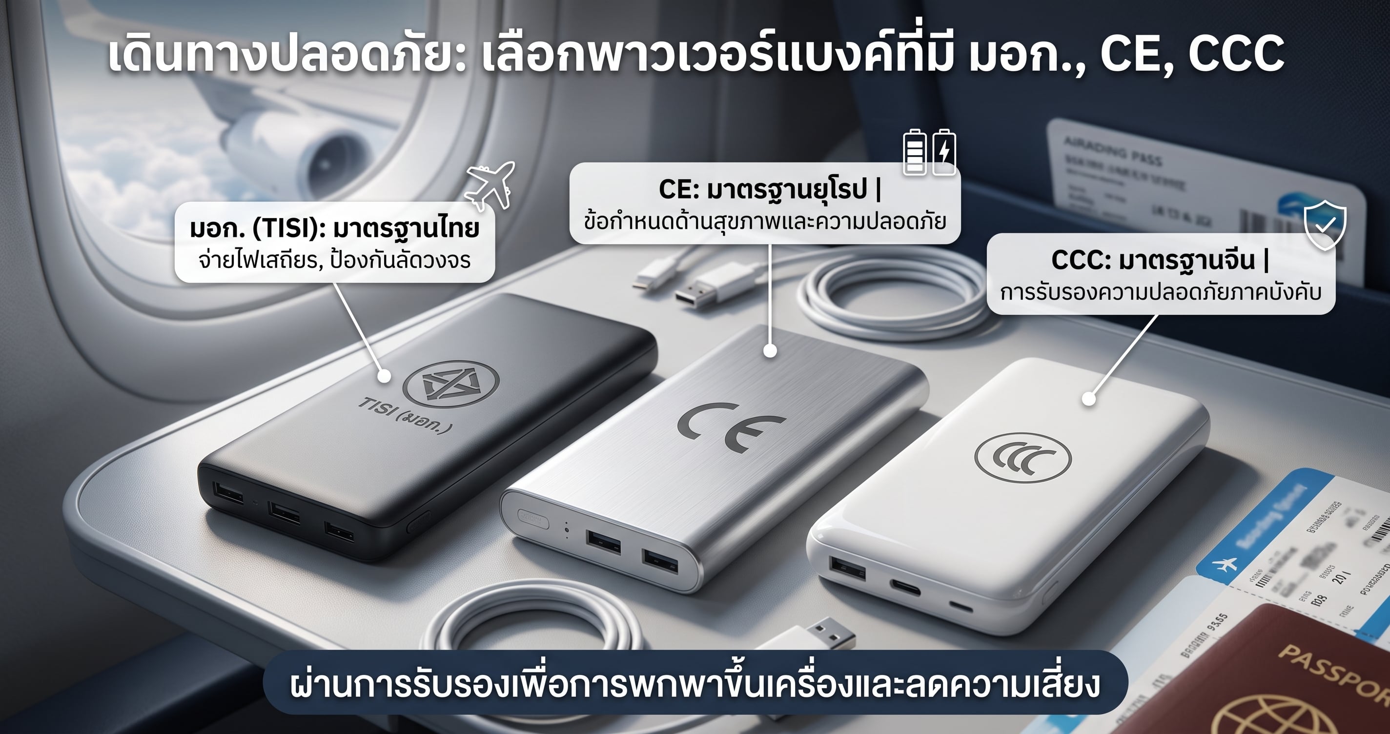 สัญลักษณ์มาตรฐานพาวเวอร์แบงค์