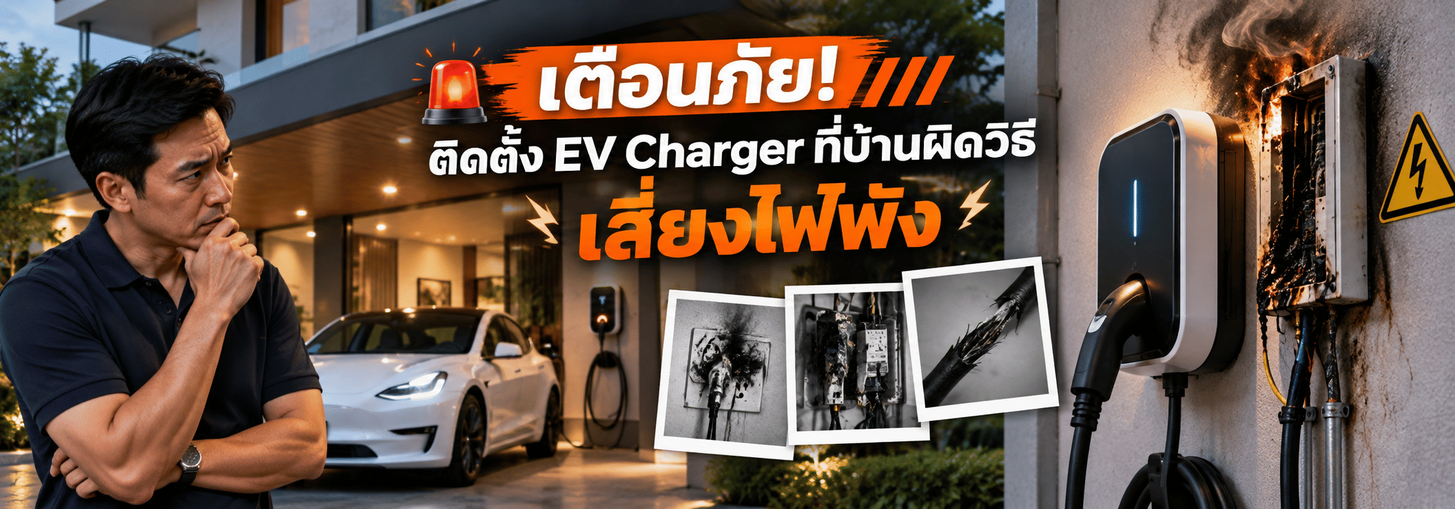 เตือนภัย! ติดตั้ง EV Charger ที่บ้านผิดวิธี เสี่ยงไฟพัง