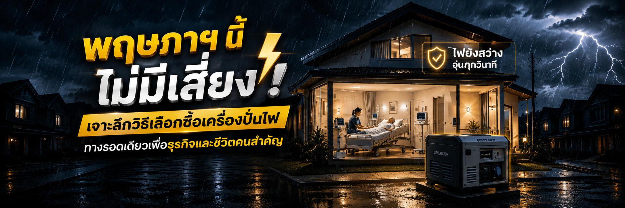 พฤษภาฯ นี้ไม่มีเสี่ยง! เจาะลึกวิธีเลือกซื้อเครื่องปั่นไฟ ทางรอดเดียวเพื่อธุรกิจและชีวิตคนสำคัญ