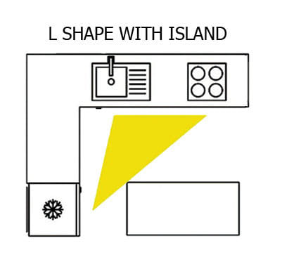 L SHAPE WITH ISLAND