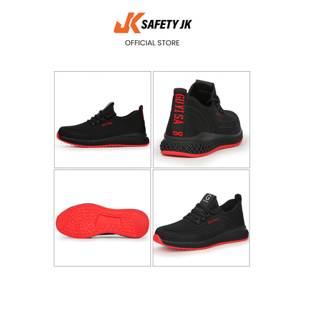 รองเท้าเซฟตี้ SAFETY JK รุ่น SJK-2217 เบอร์ 37 หัวเหล็ก กันลื่น น้ำหนักเบา ทรงสปอร์ต_6