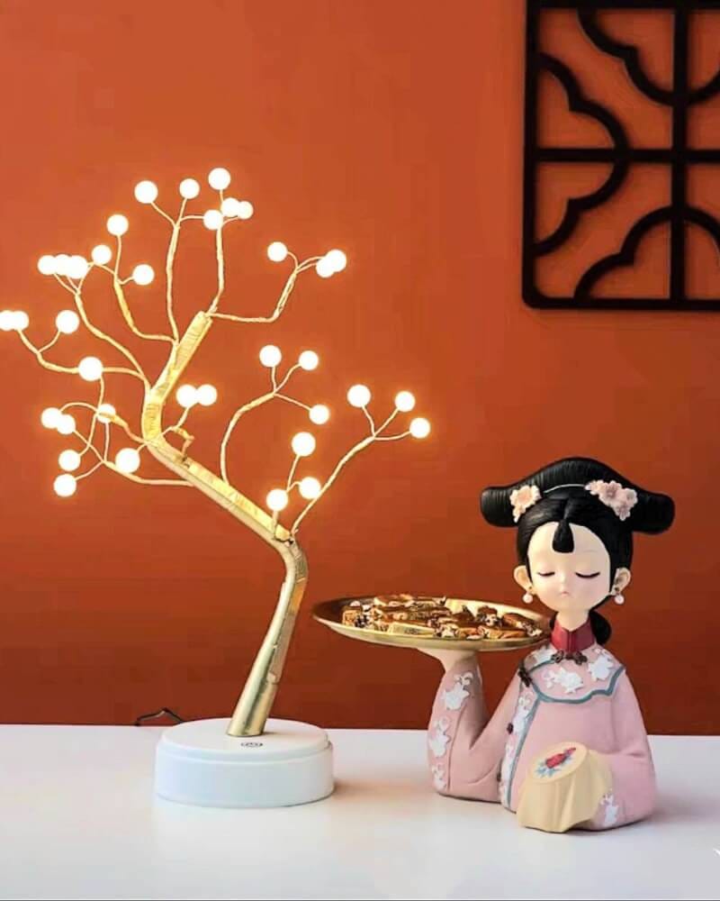 ถาดวางของเอนกประสงค์ 109inhome รุ่น สาวจีนโบราณ สีชมพู