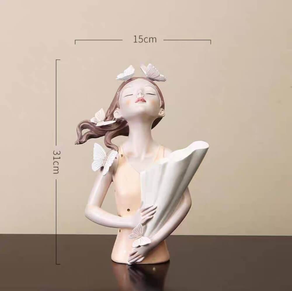 ตุ๊กตาแจกันหน้าผีเสื้อ 109inhome สีชมพู