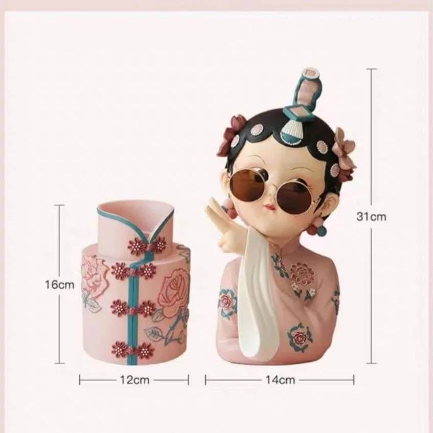 เซตแจกันตกแต่งบ้าน 109inhome แจกัน+ตุ๊กตาจีน