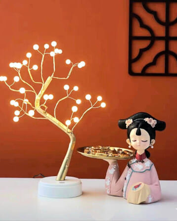 ถาดวางของเอนกประสงค์ 109inhome รุ่น สาวจีนโบราณ สีชมพู_2