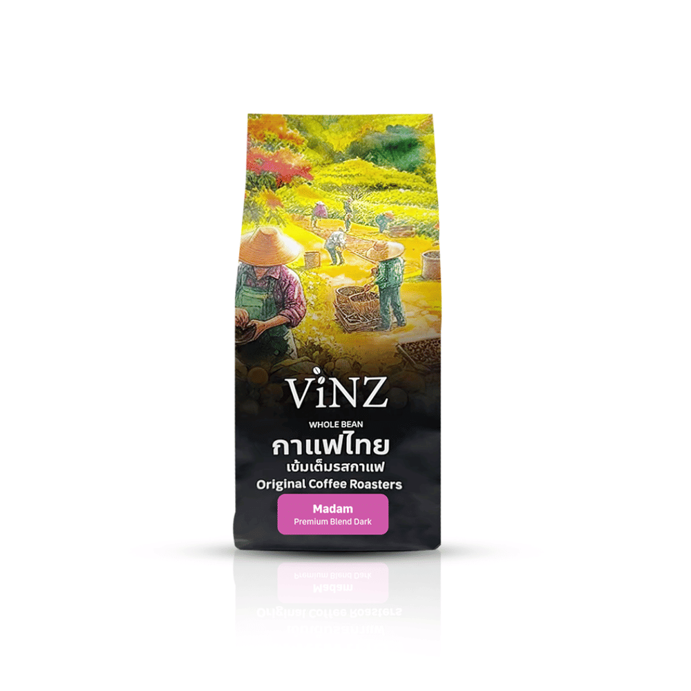 เมล็ดกาแฟ ViNZ ดอยช้าง มาดาม อาราบิก้าเบลนคั่วเข้ม 1 ถุง (250g)