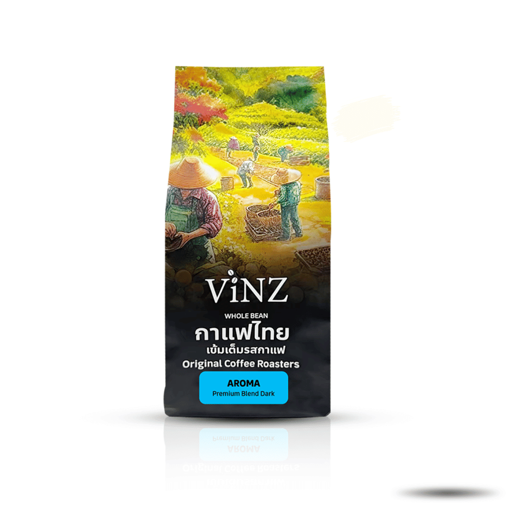 เมล็ดกาแฟคั่วบด ViNZ อโรม่า ดอยช้าง อาราบิก้า ปลอดสารพิษ คั่วเข้ม 1 ถุง (250กรัม) 