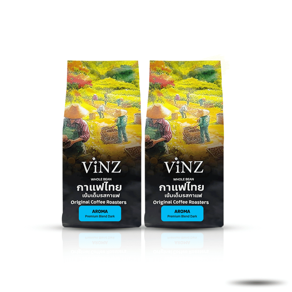เมล็ดกาแฟคั่วบด ViNZ อโรม่า ดอยช้าง อาราบิก้า ปลอดสารพิษ คั่วเข้ม 2 ถุง (ถุงละ 250 กรัม) 