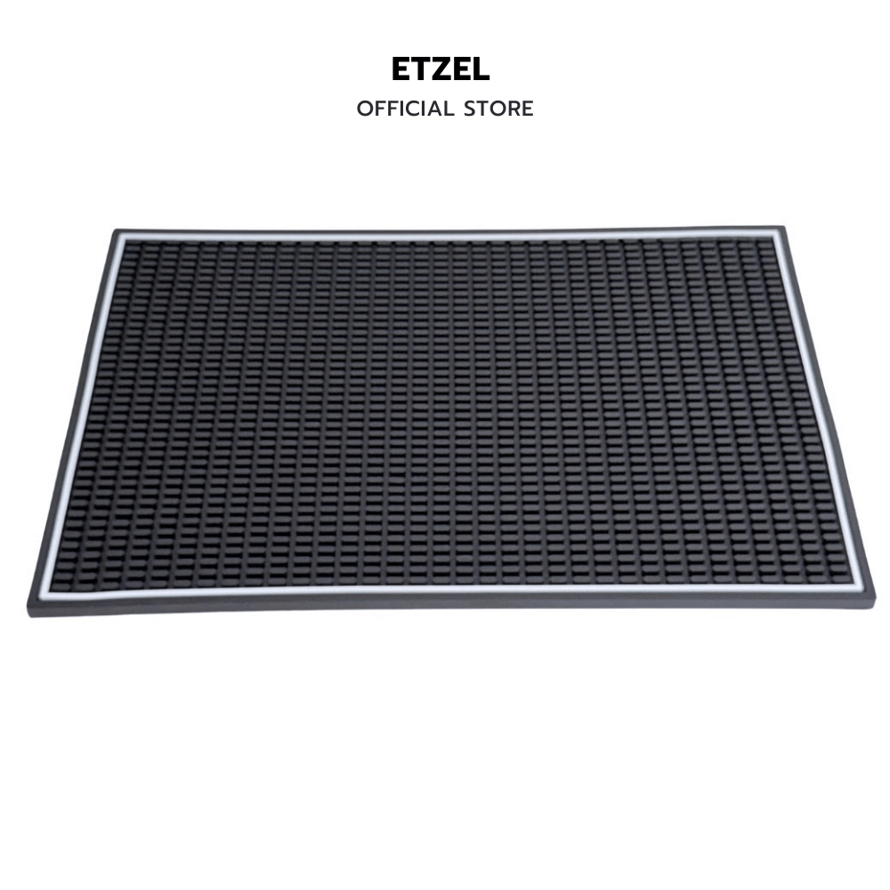 แผ่นยางกันลื่นสำหรับเคาน์เตอร์บาร์ ETZEL สีพาสเทล รุ่นหนาพิเศษ สีดำ_0