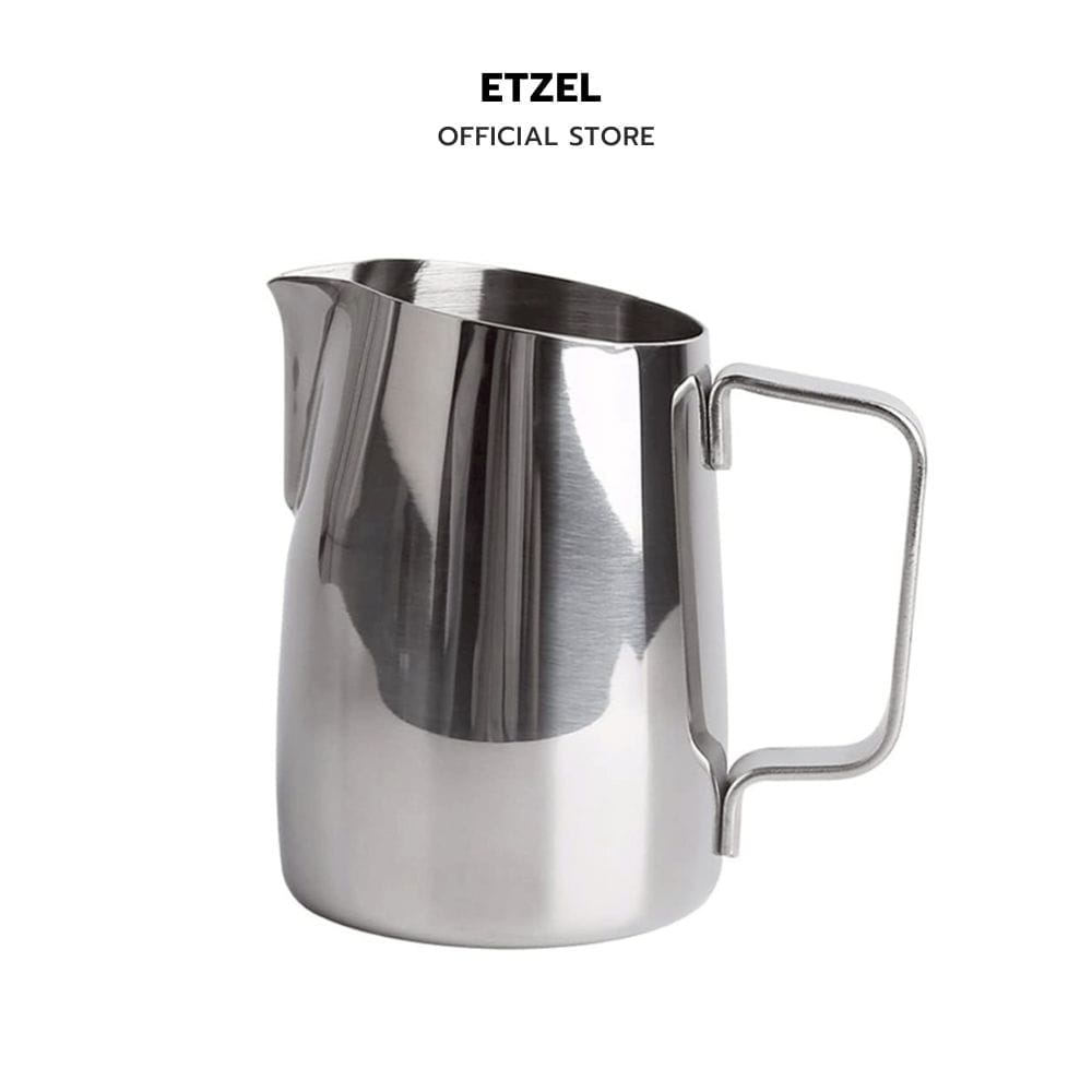 พิชเชอร์เหยือกฟองนมหัวตัดเฉียง ETZEL ขนาด 600 มล สแตนเลส