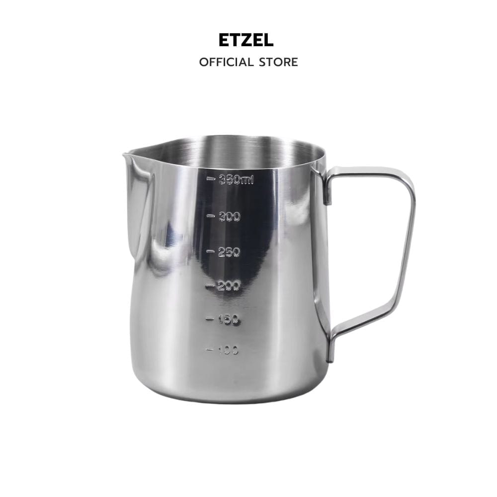 พิชเชอร์ตีฟองนม ETZEL ขนาด 350 มล. สแตนเลส (มีขีดวัด)