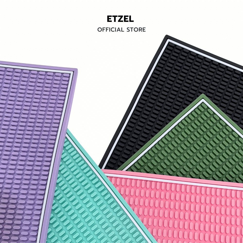 แผ่นยางกันลื่นสำหรับเคาน์เตอร์บาร์ ETZEL สีพาสเทล รุ่นหนาพิเศษ สีดำ_1