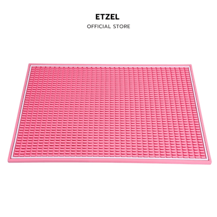 แผ่นยางกันลื่นสำหรับเคาน์เตอร์บาร์ ETZEL สีพาสเทล รุ่นหนาพิเศษ สีชมพู_0