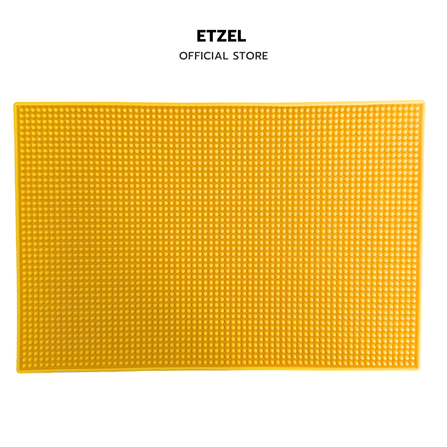  แผ่นรองบาร์ แผ่นยางกันลื่น ETZEL (รุ่นหนาพิเศษ) 45x30 cm สีเหลือง_0