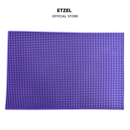 แผ่นรองบาร์ แผ่นยางกันลื่น ETZEL (รุ่นหนาพิเศษ) 45x30 cm สีม่วง_0