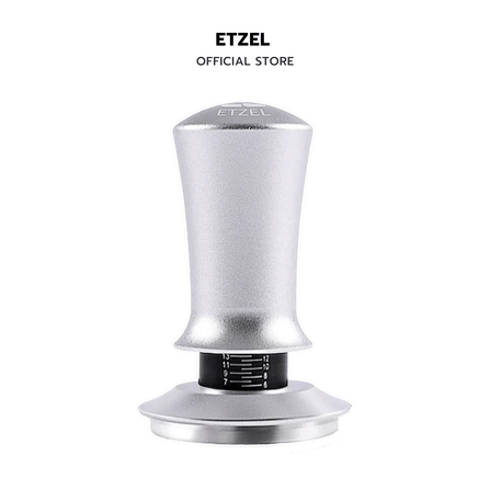 เเทมเปอร์แบบสปริง ETZEL ปรับแรงกดได้ ที่กดกาแฟ ขนาด 58MM สีเงิน_0