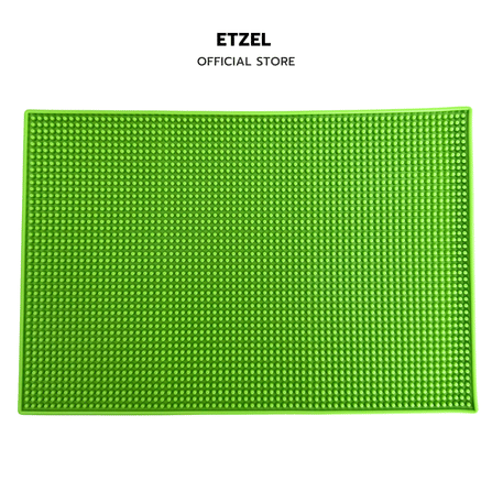  แผ่นรองบาร์ แผ่นยางกันลื่น ETZEL (รุ่นหนาพิเศษ) 45x30 cm สีเขียว_0