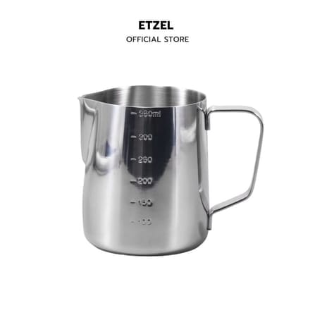 พิชเชอร์ตีฟองนม ETZEL ขนาด 350 มล. สแตนเลส (มีขีดวัด)_0