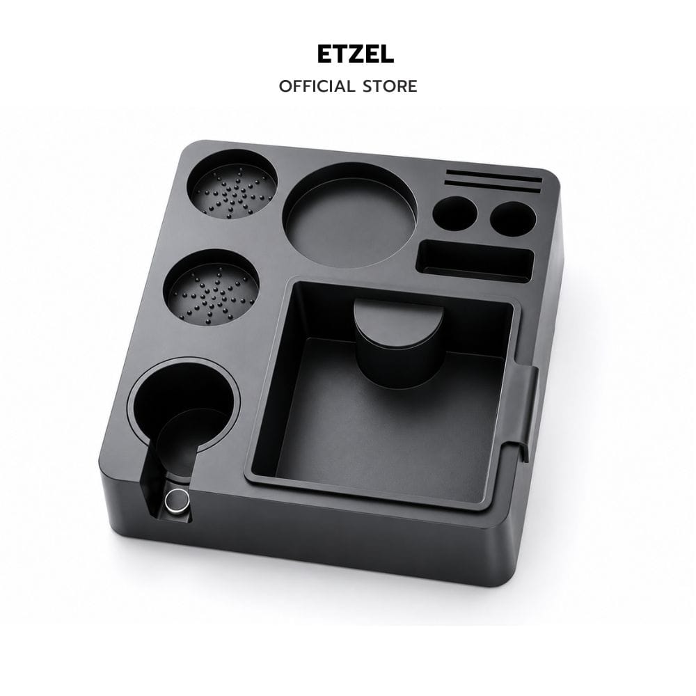 แท่นวางด้ามชงกาแฟ ETZEL แบบพลาสติก ABS 10 ช่อง สีดำ_0
