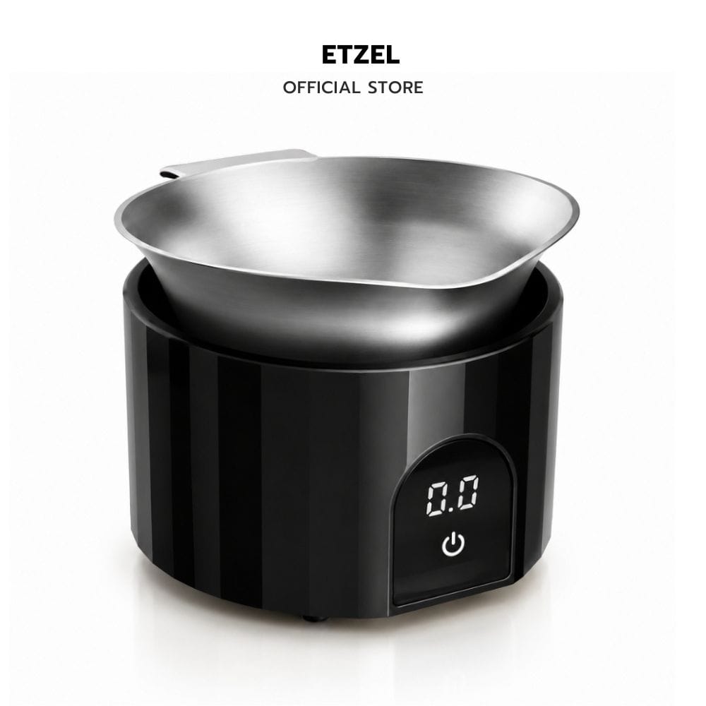 เครื่องชั่งเมล็ดกาแฟดิจิตอล พร้อมถ้วยสแตนเลส  ETZEL ความละเอียด 0.1G สีดำ_0