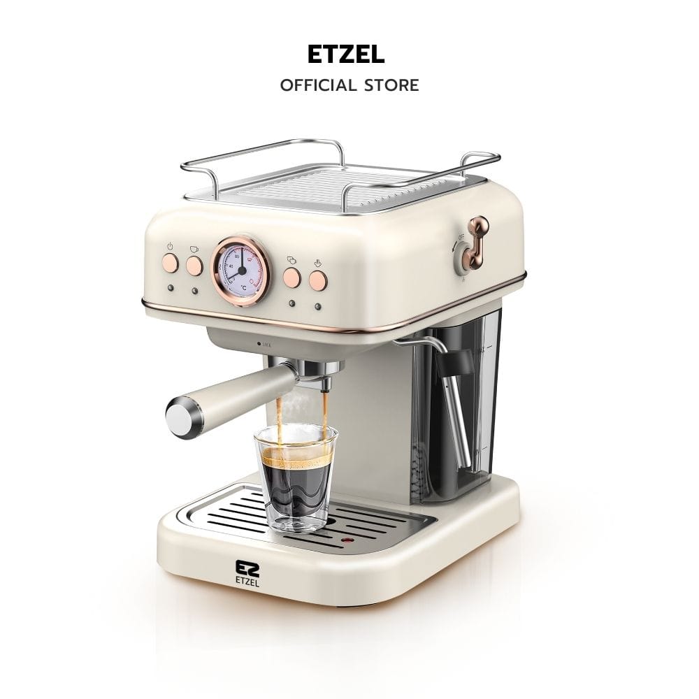 เครื่องชงกาแฟ ETZEL SN308 สีครีม_0