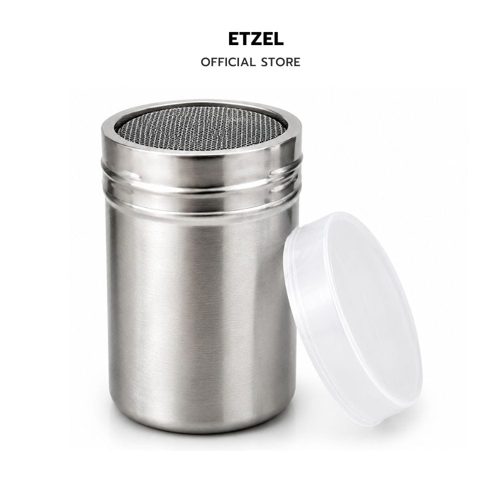 กระปุกโรยผงสแตนเลสพร้อมฝาปิด ETZEL ขนาด L_0