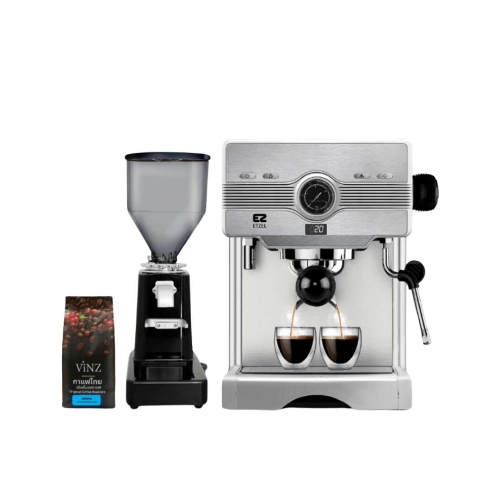 เครื่องชงกาแฟ ETZEL SN603 + เครื่องบดเมล็ดกาแฟ ETZEL SN019 _0