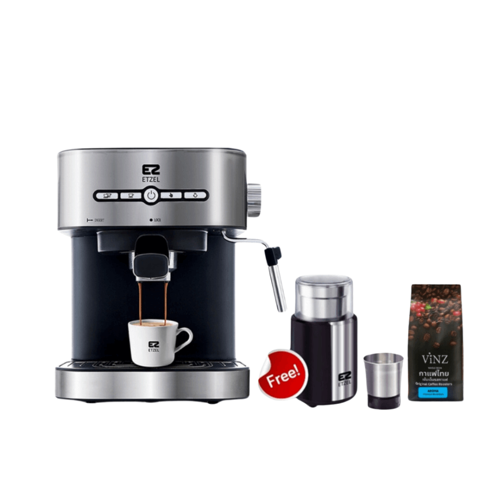 ชุดเครื่องชงกาแฟ ETZEL 20 บาร์  SN203 ฟรี! เครื่องบดเมล็ดกาแฟ ETZEL รุ่น SN7820 และกาแฟดอยช้าง 250_0