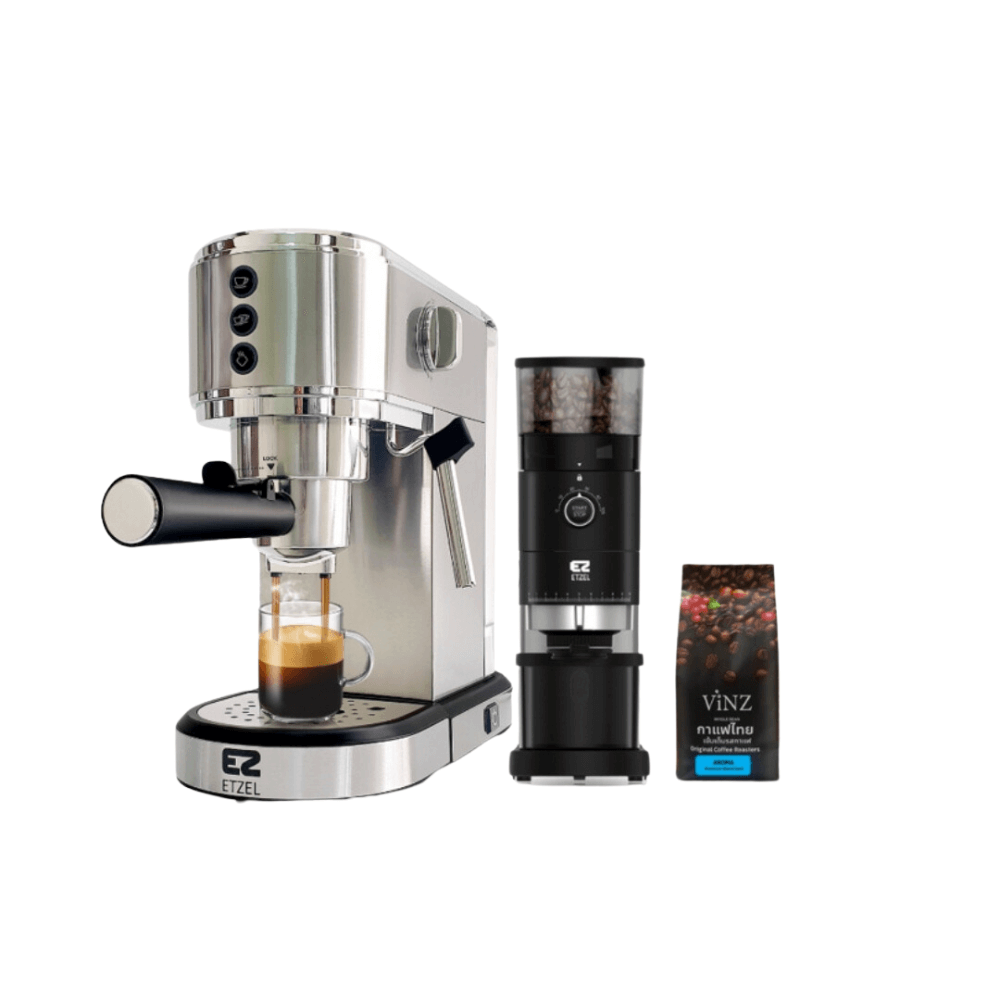 เครื่องชงกาแฟสด ETZEL SN685 ชงแคปซูลได้ 20 บาร์ พร้อมเครื่องบด ETZEL รุ่น SN9400N (ฟรี กาแฟดอยช้าง 250 กรัมและกาแฟแคปซูล)_1