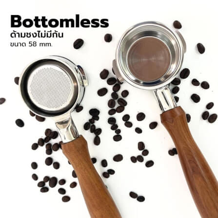 ด้ามชงกาแฟ Bottomless หัวชงกาแฟ E61 ETZEL stainless (สองหู) ขนาด 58 mm_2