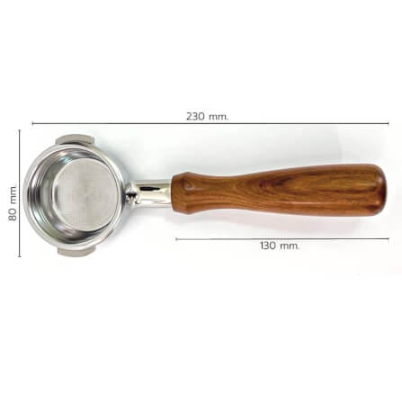 ด้ามชงกาแฟ Bottomless หัวชงกาแฟ E61 ETZEL stainless (สองหู) ขนาด 58 mm_4