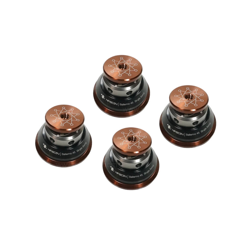 ฐานรองเครื่อง HIFISTAY : BALLERINO 45 SINGLE SWING (45 MM) SET OF 4 (BLACK/SILVER)
