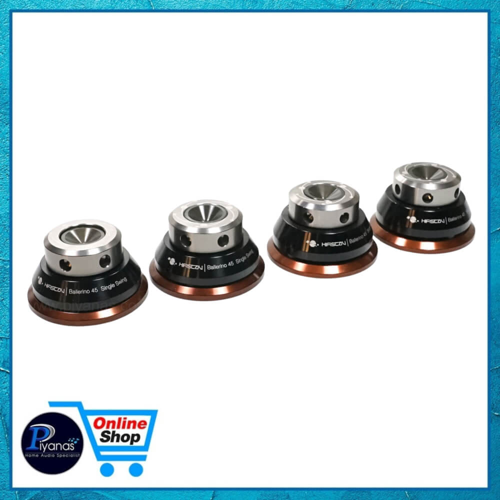 ฐานรองเครื่อง HIFISTAY : BALLERINO 45 SINGLE SWING (45 MM) SET OF 4 (BLACK/SILVER)