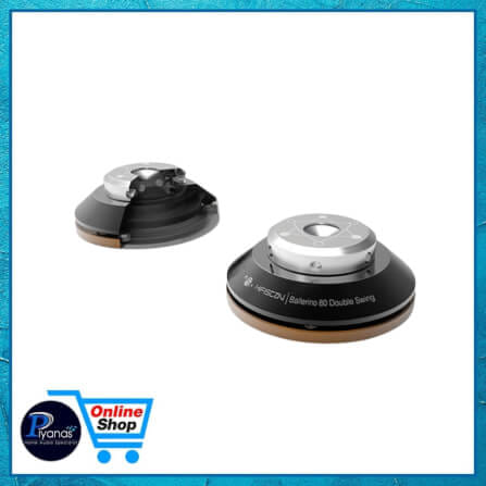 ฐานรองเครื่อง HIFISTAY : BALLERINO 80 DOUBLE SWING (80 MM) SET OF 8 (BLACK/SILVER)_3