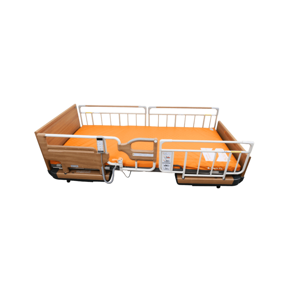 เตียงผู้ป่วยไฟฟ้า PARAMOUNT BED รุ่น Rakusho Z สีไม้ (Half) พร้อมที่นอน รุ่น Stretch Fit_4