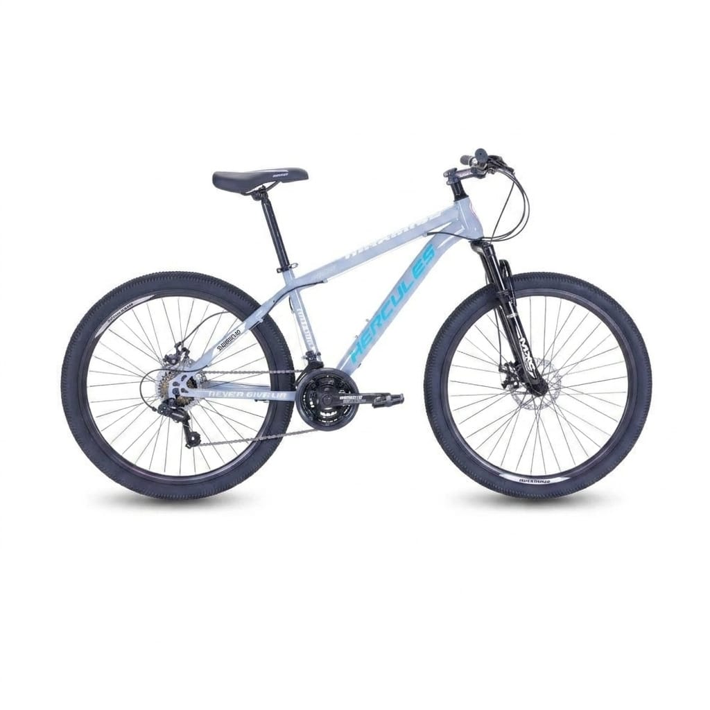 จักรยานเสือภูเขา MAXIMAS รุ่น HERCULES สีเทา ล้อ 26 นิ้ว เกียร์ SHIMANO 21สปีด