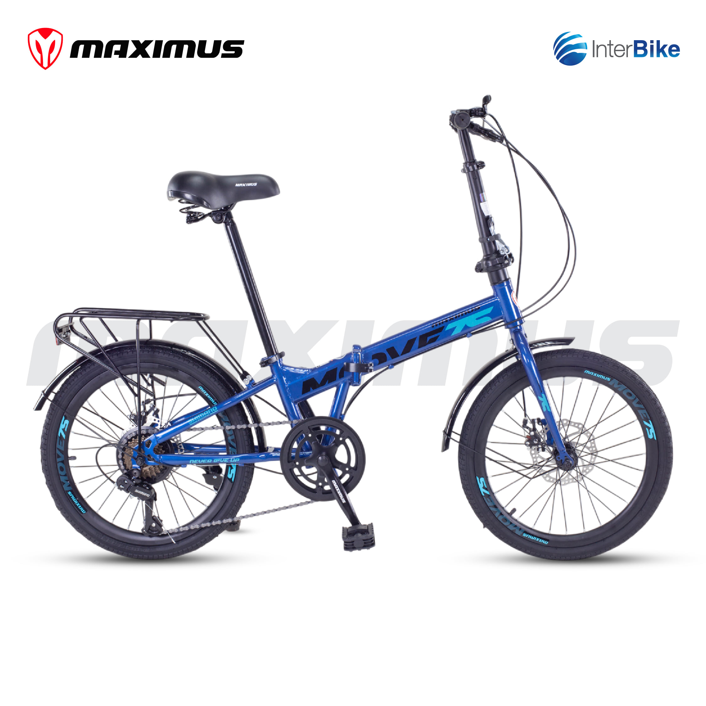 จักรยานพับ 20 นิ้ว MAXIMUS MOVE-7S SHIMANO สีน้ำเงิน_0