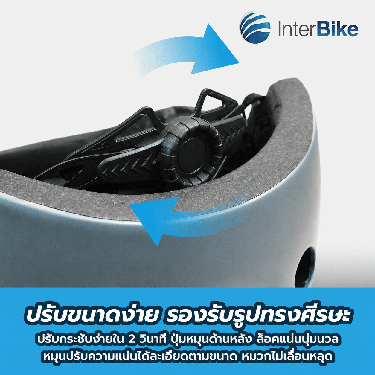 หมวกกันน็อก INTERBIKE รุ่น LIFESTYLE ไซร์ M สีดำ_5