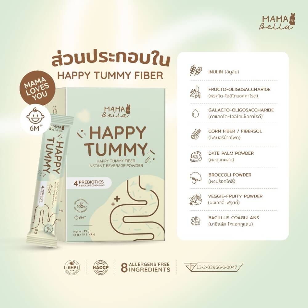ผลิตภัณฑ์เสริมอาหารไฟเบอร์ชนิดชงดื่ม MAMABELLA 75 กรัม 10 ซอง สำหรับแม่และเด็กอายุ 6 เดือนขึ้นไป_2