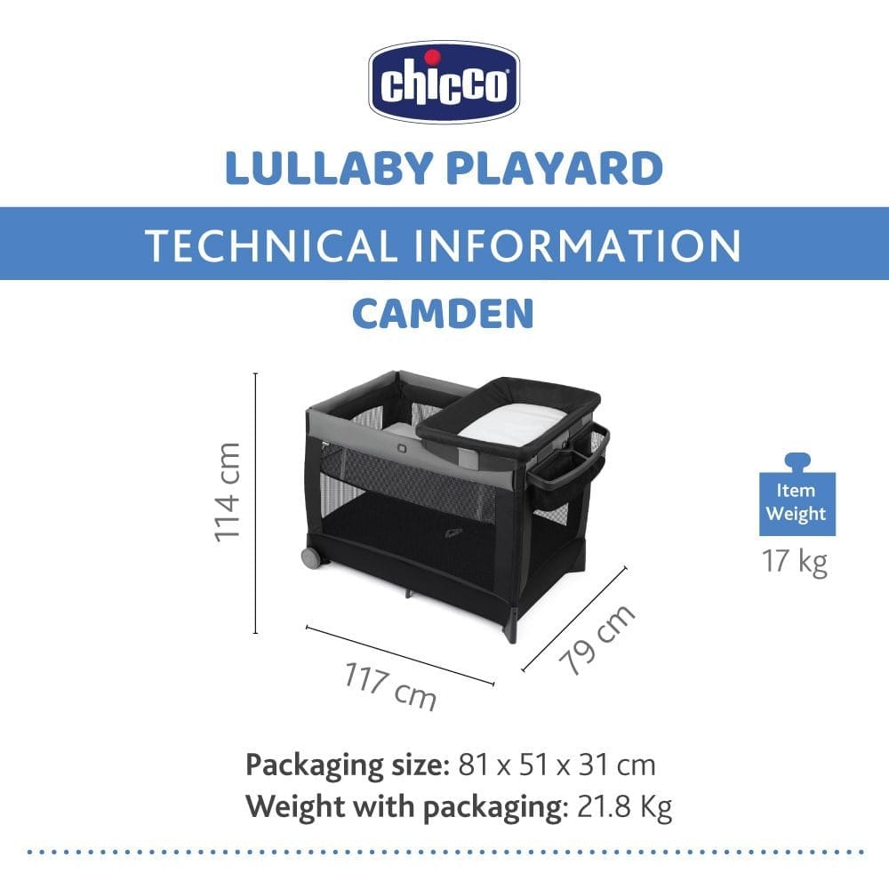 เตียงเด็ก LULLABY PLAYARD พับเก็บได้ CHICCO