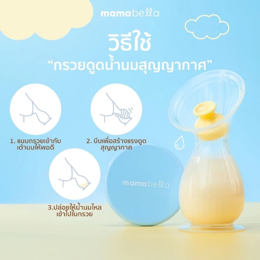 กรวยปั๊มนมสุญญากาศ MAMABELLA จุน้ำนมได้ 150 ML_4